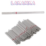 LAKAMKA 50pcs Flat Head Nail Drill Bits, Flat Head Cuticle Clean Nail Grinding Heads, Practical Dead