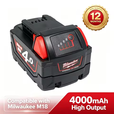 For Milwaukee M18 4000mah High Output Battery 18V Lithium-ion Rechargeable for Milwaukee M18 Cordles