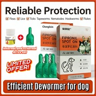 Spot On Solution Anti Tick And Flea For Cats and Dogs Dewormer Roundworms Nematode Remover 3pcs Fipr