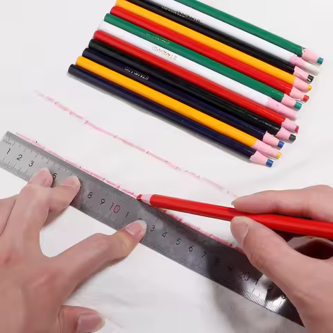 6pcs Multicolor Fabric Cloth Marker Pencils Cut-free Sewing Chalk Tailor Pen for Garment Leather Mar