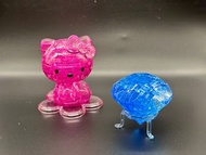 3D puzzle 二個，Hello Kitty 、藍寶石