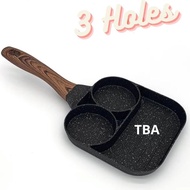 Frying Pan 3 Holes Teflon Smart Breakfast Pan Multipurpose Pan