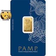 Pamp Suisse 9999 Gold Bar 5g Lady Fortuna 5 gram