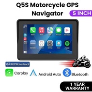 5-inch Q5s Motorcycle Navigator Wireless Wifi Motor Android CarPlay IPx7 Waterproof Bluetooth HD GPS
