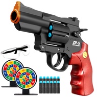 Safe Toy Fake Gun Model Revolver Toy Gun for Boy with Ejecting Shell Soft Bullets,Realistic Toys Foa