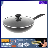 [sg stock] Tefal Cook &amp; Clean Wok Pan with Lid, 28cm Black frypan