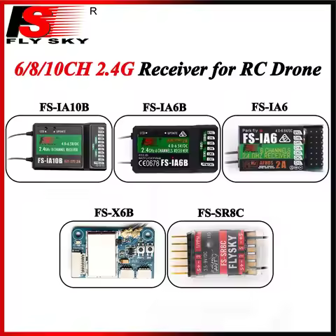 FLYSKY FS-iA6 FS-iA6B FS-iA10B FS-X6B FS-SR8C 6/8/10CH Receiver for RC Quadcopter Drone Plane FS-i6 