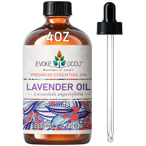 EVOKE OCCU 118ML/4 Fl.Oz. Essential Oils, Premium Lavender Plant Oil for Diffuser, Purifier, Skin, M