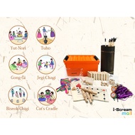 i-Scream Korean Traditional Game Set - 6 Games/Activities with Storage Box, Includes Korean Board Ga
