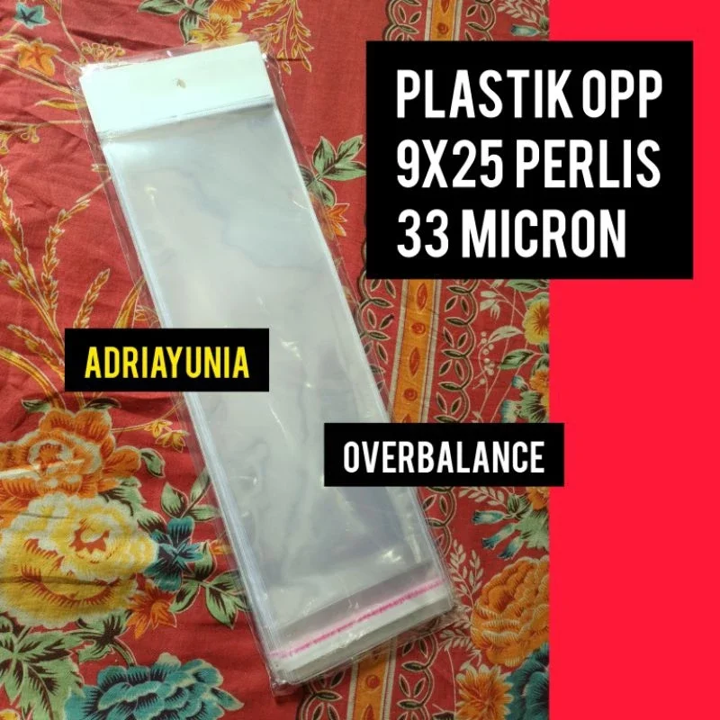 Plastik Opp 9x25 Aksesoris - Opp Bag 9 x 25 Perlis Adriayunia