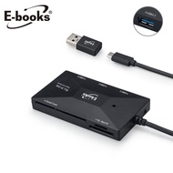 【E-books】T46 Type C+USB3.2 晶片複合讀卡機+3孔HUB贈USB接頭