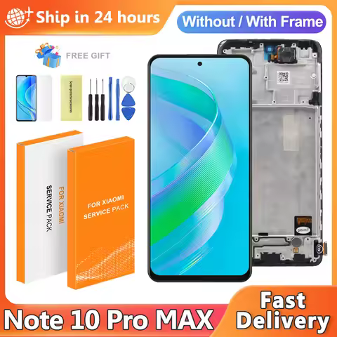 6.67'' For Xiaomi Redmi Note 10 Pro Max M2101K6I Lcd Display Touch Screen Digitizer Assembly For red
