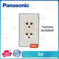 Panasonic Duplex Universal Outlet with Grounding 2 Gang