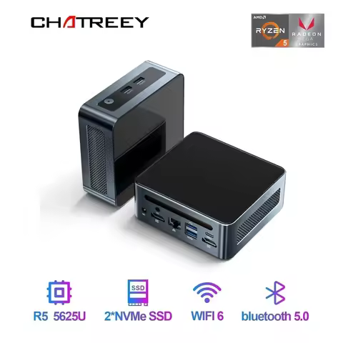 Chatreey AN2P Mini PC R5 5625U/AN2C 3550H Gaming Desktop Computer NVME SSD WIFI6 HD Windows 11 Pro