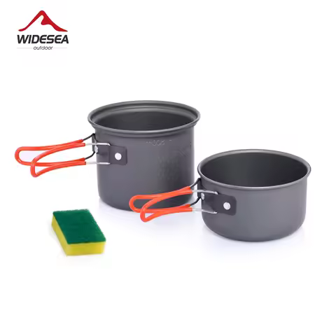 Widesea camping tableware outdoor cooking set camping cookware travel tableware pincin set hiking co