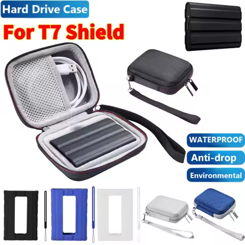 Silicone Case for Samsung T7 Shield Protective Cover Case Waterproof Anti-fall with Lanyard Portable