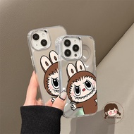 Cute Labubu Mirror Phone Case For Samsung Galaxy S25 Edge S24 S23 S22 S21 S10 Plus S20 FE F55 F14 C5