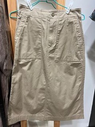 二手 Uniqlo工作長裙 淺卡其色