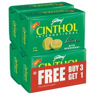 1 PACK Cinthol Soap  (175g x 4pcs / 125g x 6pcs) - Made in India - Imported from Dubai (Lime/Sandal/