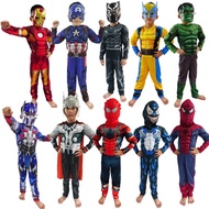 万圣节儿童cosplay服装钢铁侠美国队长蜘蛛侠绿巨人演出衣服套装Halloween Children's Cosplay Costume Iron Man Captain America Spider Man Hulk Pe240306