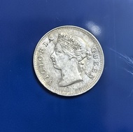 1894年香港維多利亞女王五仙銀幣超級靚品相