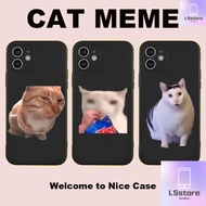 NCpatternColor Casing Cat Meme Casing For Realme C55 C53 C33 C33S C31 C30 C30S C21 C31 C21 C25 C25S