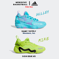 รองเท้าบาส Adidas DAME 7 EXTPLY SULLEY และ D.O.N ISSUE #3 MIKE Monsters,Inc. Kids Size แท้ 100%