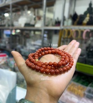 Premium Grade Red Jade| สร้อยคอหยกแดง ขนาด 7.5มิล