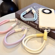 Multicolor Dopamine Woven Short Wrist Strap for Mobile Phone Case