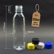 Drinks Beverages Flat Surface PET Botol Plastik Kosong 空瓶子 Empty Plastic Bottle 250ml x 40pcs