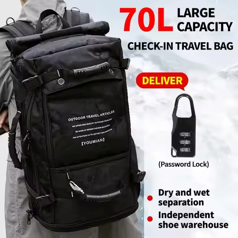50L 70L Travel Backpack For Men Xpandable Large Capacity Backpack Travel Luggage Backpack Multi-func