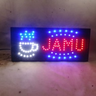 Papan LED Jamu Tinggal Colok Langsung Nyala Hemat Praktis Menarik Perhatian Cocok Toko Jamu Stand Pe