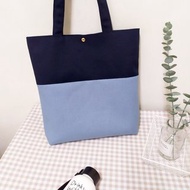 天空L系列肩背包/帆布托特包/A4書袋/煙灰藍/預購中