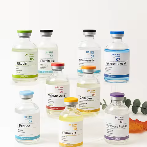 SANENDI Facial Skin Serum Ampoules Hydrating Brightening Skincare with Astaxanthin Copper Peptide PD