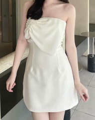 ✨🫶🏻 La Demoiselle - Peach 🌷✨(ชุดเดรสมีฟองน้ำเสริมหน้าอกนะคะ ) LDM-PEACH