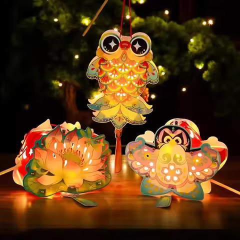 Mid-Autumn Festival Lanterns Handmade DIY Material Package Children Hand-held Lanterns Chinese Festi