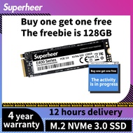 Superheer NVME PCIE 3.0 SSD Solid State Drives 128gb/256gb/512gb suit for Laptops and Desktops Computer Internal Hard Disk Drive