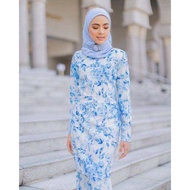 JEMELS Kurung Labuh 2022 - Savania White+Blue