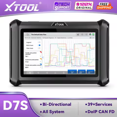 XTOOL D7S 2.0 Automotive Scanner All System Bi-Directional OBD2 Scanner Diagnostic Tools Key Program