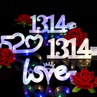 Cake decorative light love letter light cake LED light emitting birthday and happy birthday light