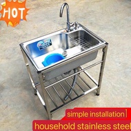 kitchen household thickening Stainless Steel Kitchen Sink/Dish Rack / Kitchen Organizer