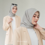 Jilbab Kerudung Paris HARRAMU Polos Abu Muda Segiempat Voal Premium Hijab Krudung Mewah Lasercut