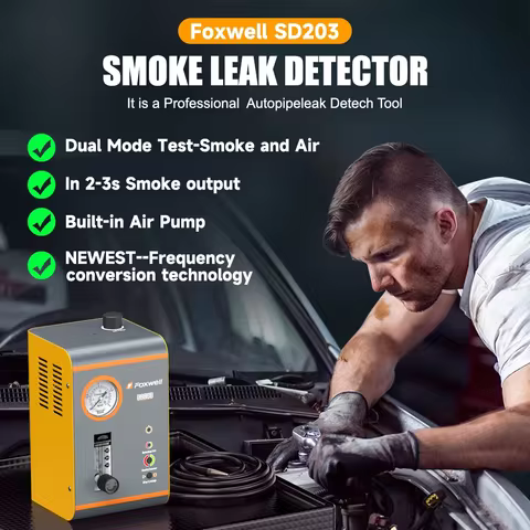 Smoke Machine Automotive Leak Detector FOXWELL EVAP Fog Machine Vacuum 12V Car Smoke Leak Detector E