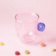 Candy Mug拼接雙層玻璃杯-藍莓G