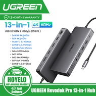 UGREEN Revodok Pro 13-in-1 Hub DP, HDMI, USB-A, UAB-C, SD/TF, Audio/Mic, Ethernet Docking Station