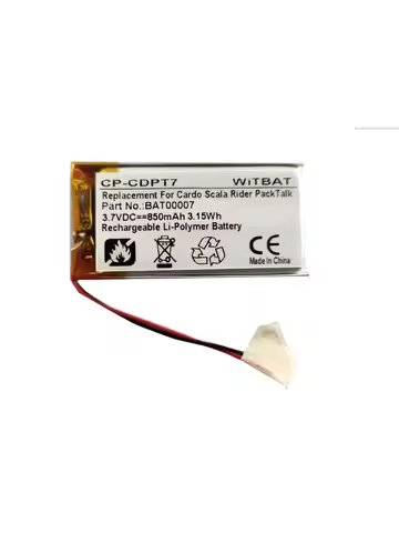 850mAh WirelessHeadset Battery BAT00007 BAT00008 for Cardo Q2,Q2 pro,rider Solo,For Scala Rider Solo