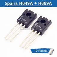 10pcs H649A H669A 2SB649A 2SB649 TO126 HSB649A-C HSD669A-C 649A 669A B649A D669A TO-126 Audio Transi