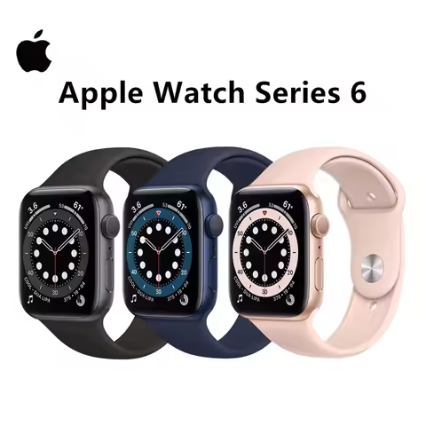 100% Original Apple Watch Series 6 44mm GPS Apple Watch S6 Aluminum Case with Sport Band iOS SmartWa