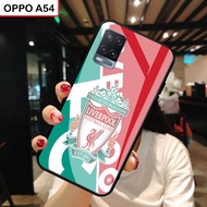 OPPO A54 - Softcase Glass Kaca - Fodball - S30 - Casing Hp - OPPO A54 - Pelindung hp-Case Handphone - SoftCase Oppo A54 -