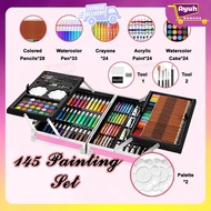 145PCS/BOX Children Water Colour Painting Art Supplies Set Drawing Board Stationery Color Crayon Set